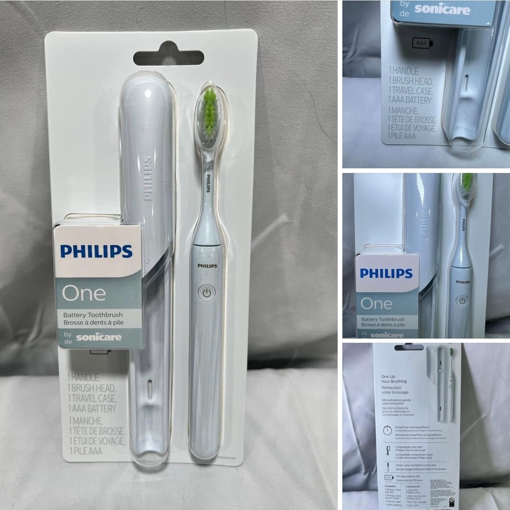 Philips One by Sonicare Battery Toothbrush, Mint Light Blue